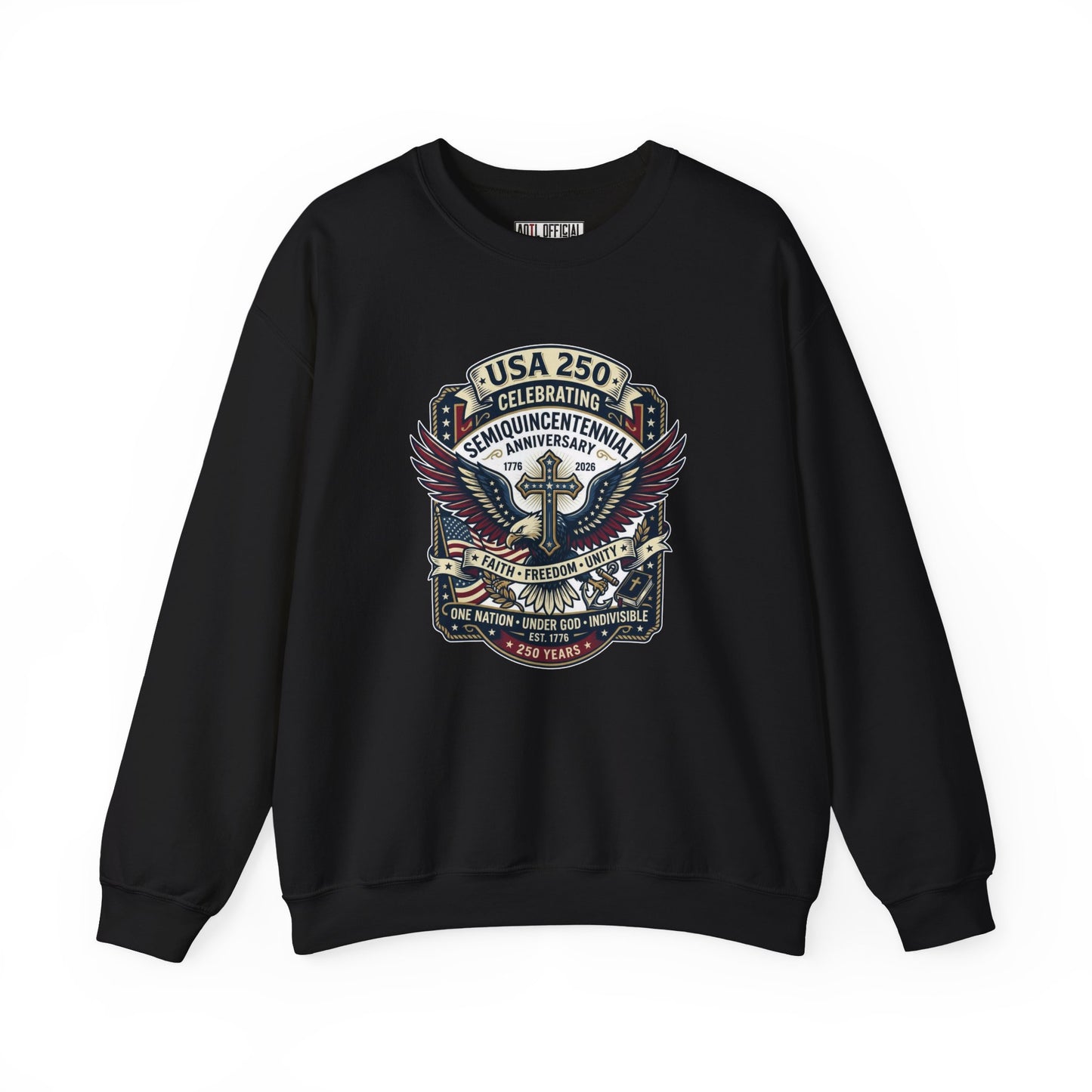 250 year Anniversary One Nation Under God V2 Christian Sweatshirt