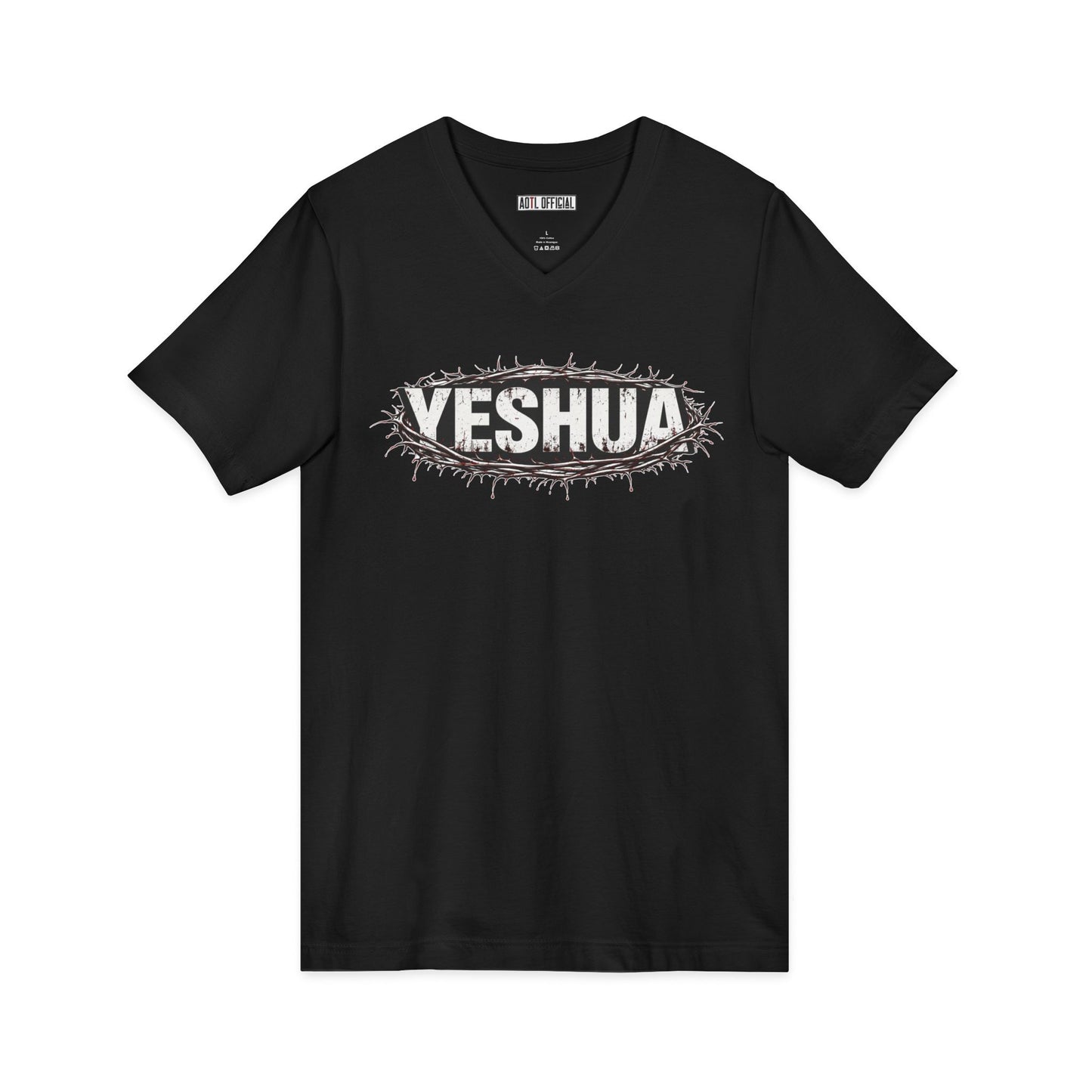 Yeshua Crown Of Thorns Christian V-Neck Tee