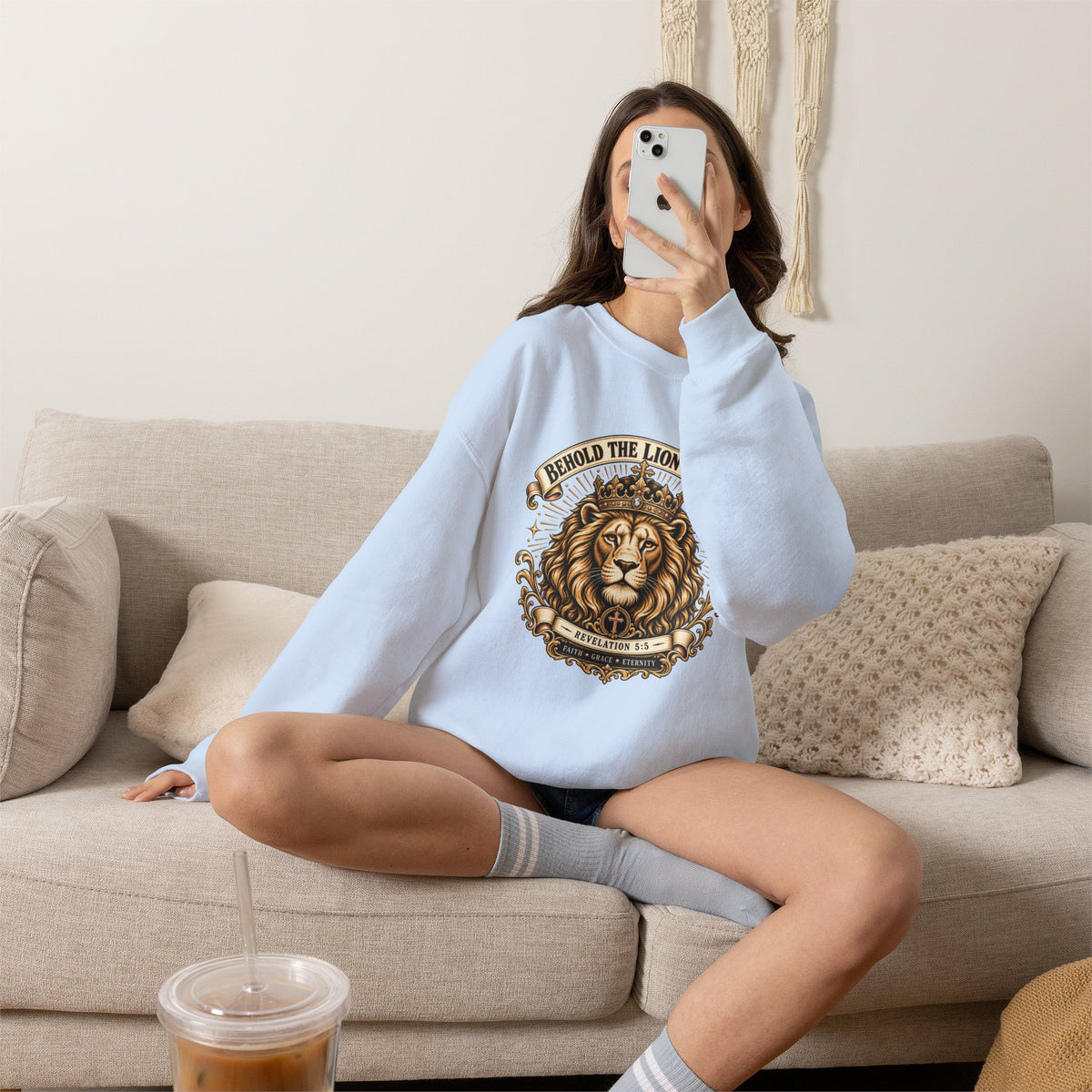 Behold the Lion of Judah — Revelation 5:5 Christian  Sweatshirt