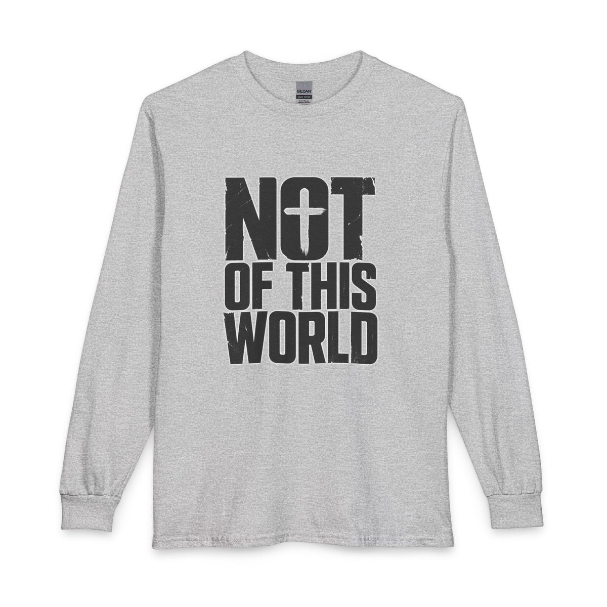 Not Of This World Black Text Christian Long Sleeve Shirt