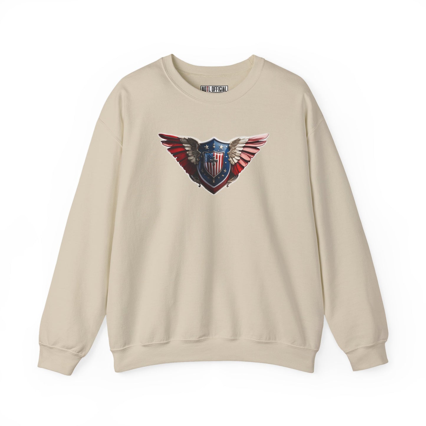 3D Winged Shield Unisex Heavy Blend™ Crewneck Sweatshirt