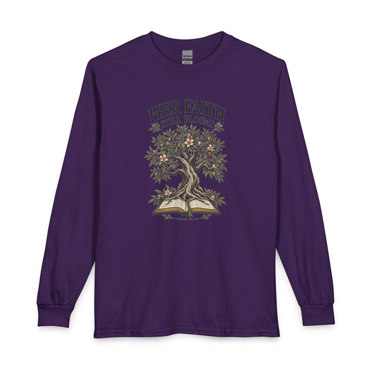 Her Faith Still Blooms Christian Long Sleeve Shirt