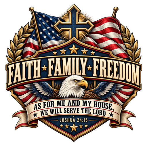 Faith. Family. Freedom. Christian T-shirt
