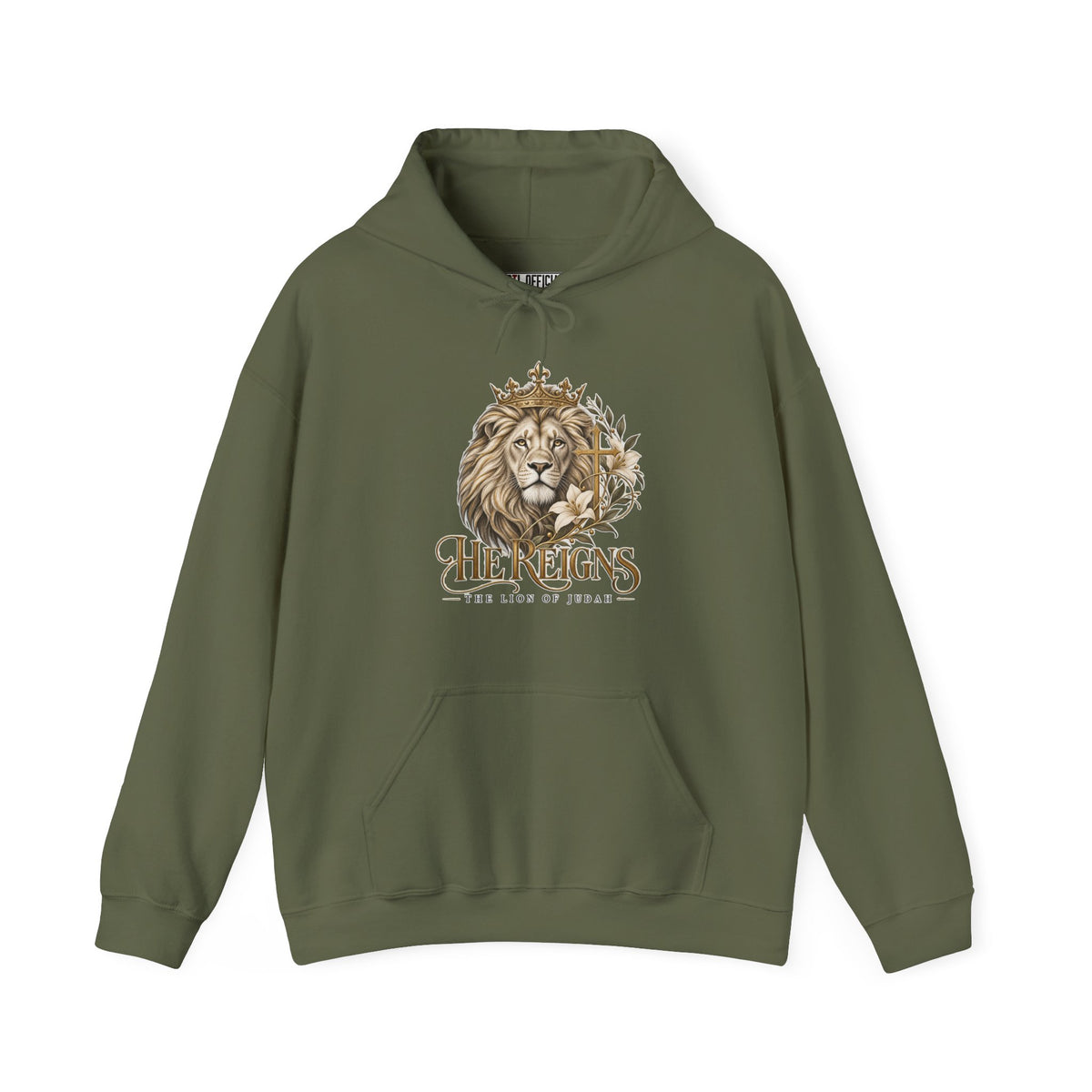 Lion of Judah — He Reigns Christian  Hoodie