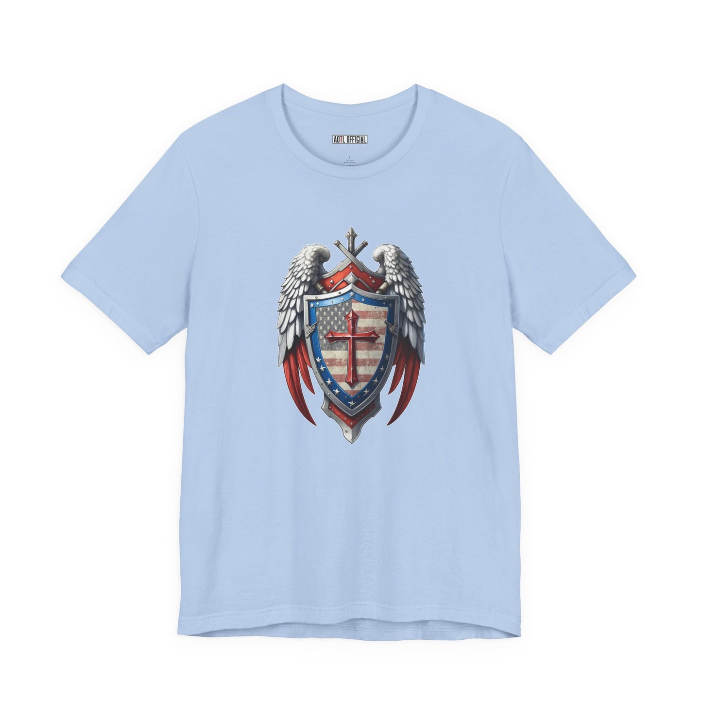 Winged Guardian Christian Patriotic Unisex Short Sleeve Tee