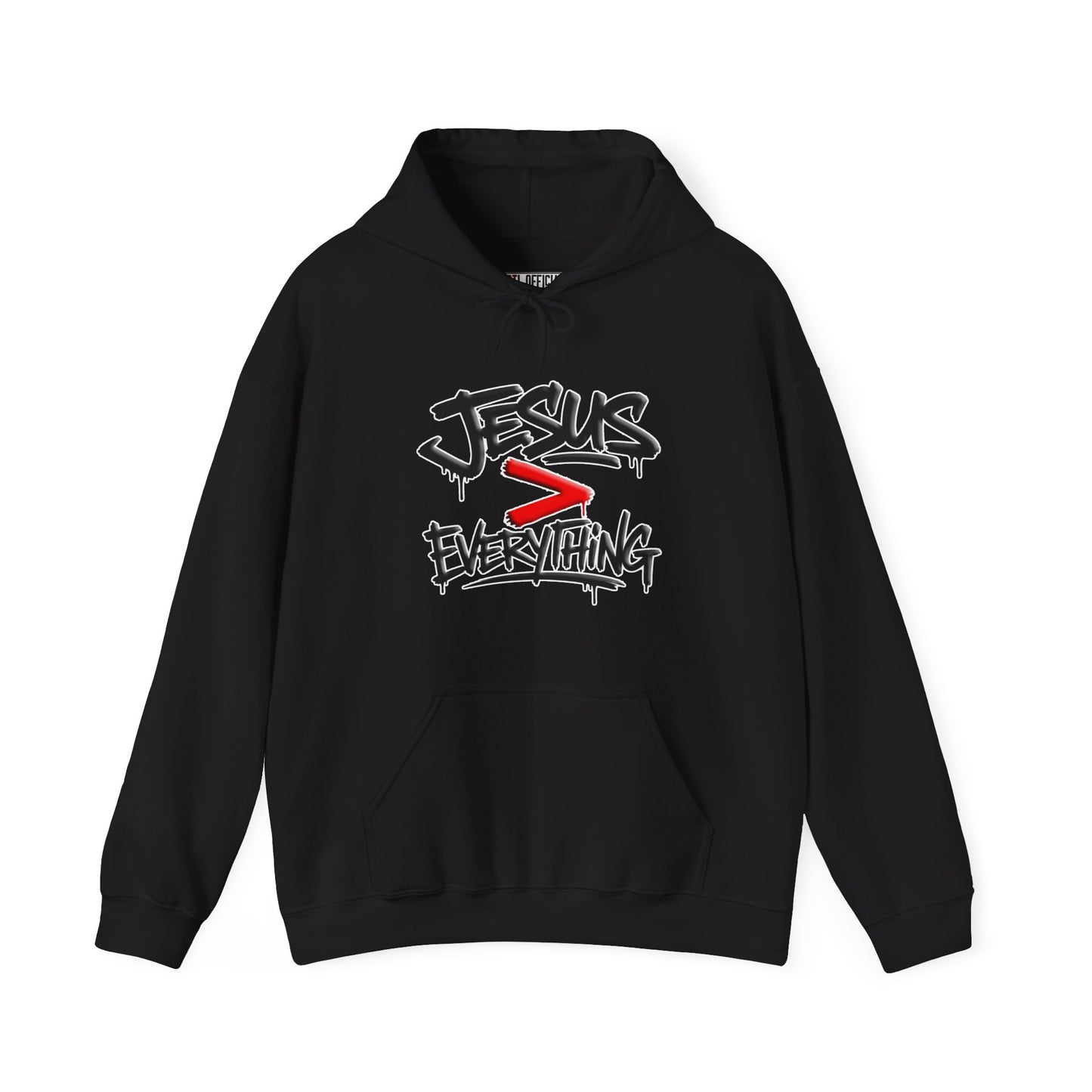 Jesus > Everything Graffiti Christian Hoodie