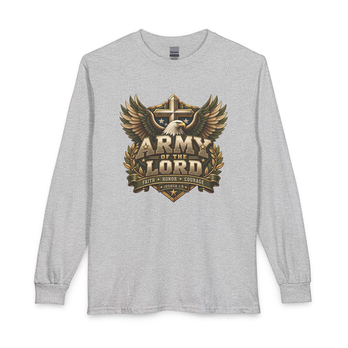 Army of the Lord — Faith, Honor & Courage Christian Long Sleeve Shirt