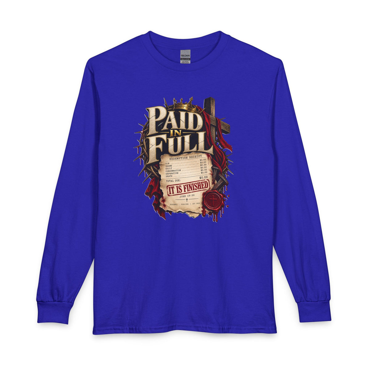 Paid in Full — John 19:30 Christian Long Sleeve Shirt