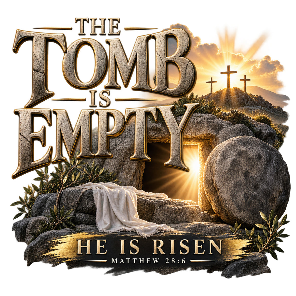 The Tomb Is Empty — Matthew 28:6 Christian  Sweatshirt