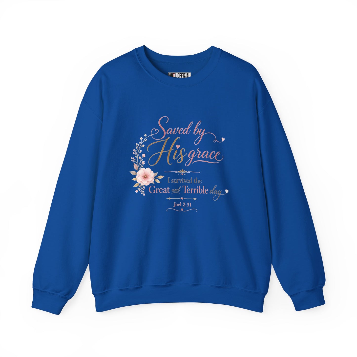 Saved by His Grace - I Survived the Great and Terrible Day Sweatshirt
