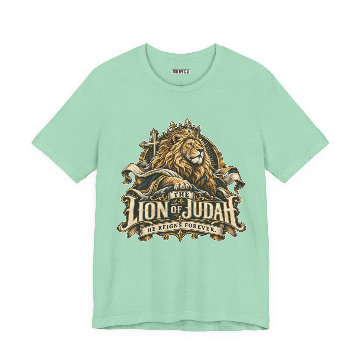 Lion of Judah — He Reigns Forever Christian T-shirt