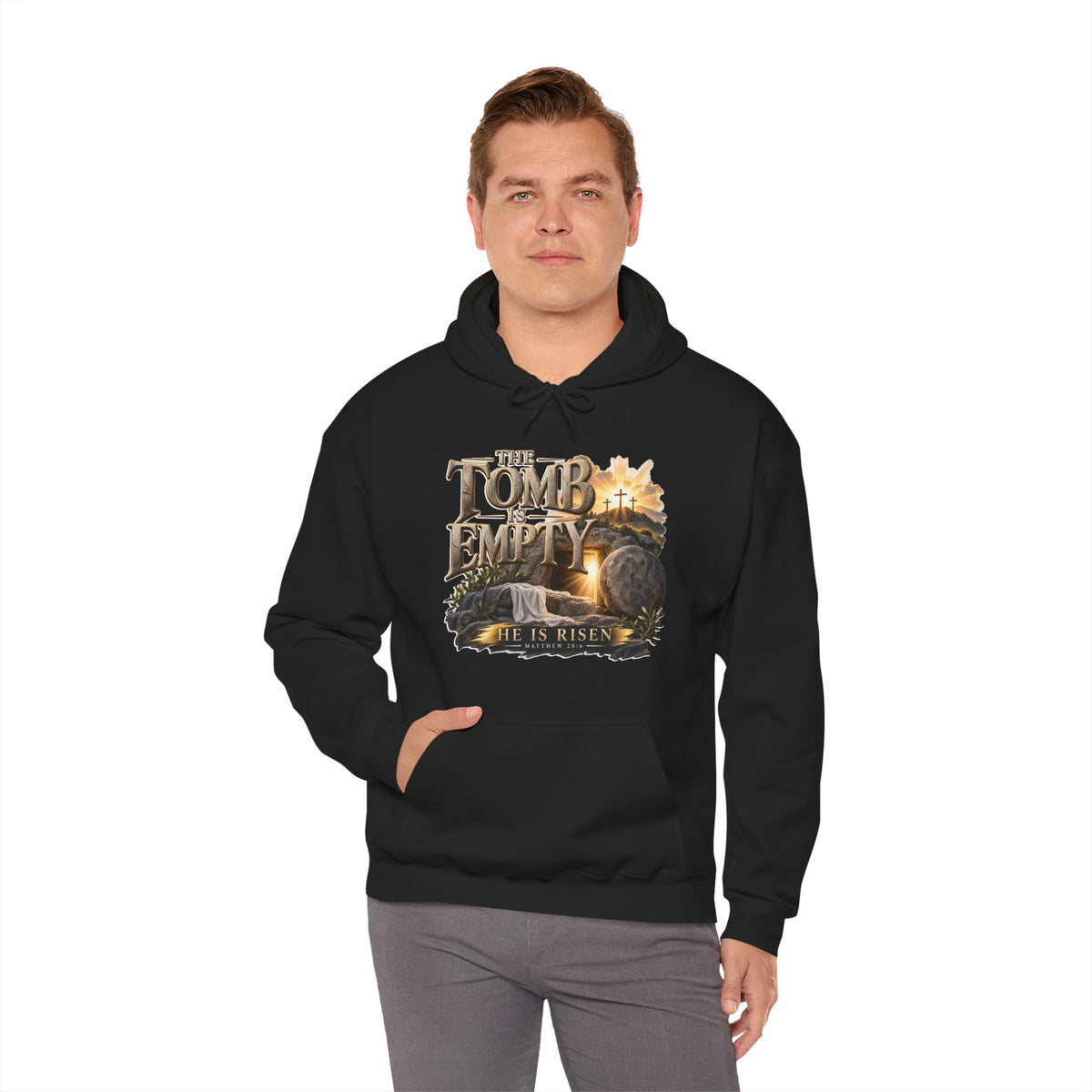 The Tomb Is Empty — Matthew 28:6 Christian Hoodie