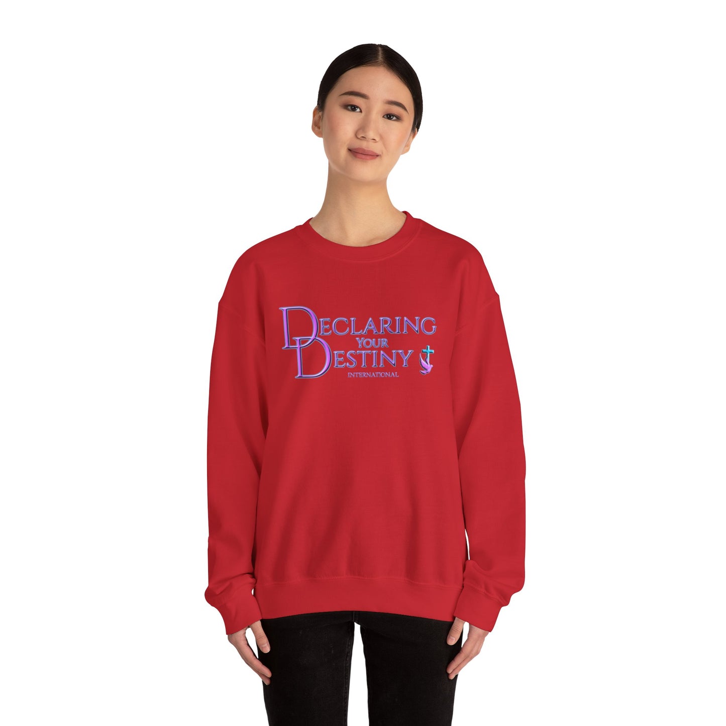 Declaring Your Destiny Purple & Teal logo Unisex Heavy Blend™ Crewneck Sweatshirt