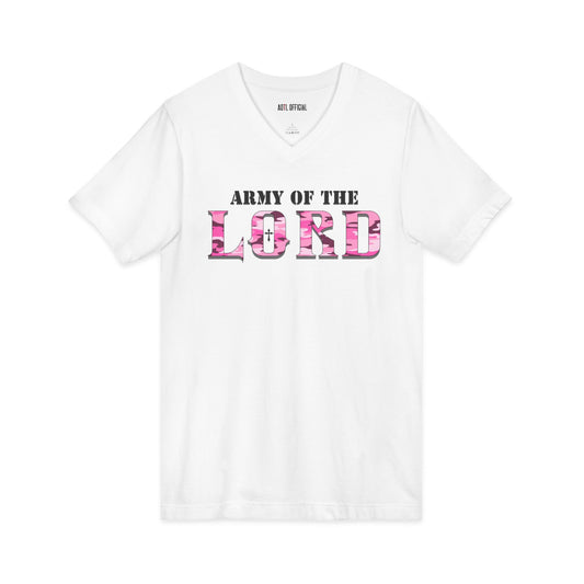 Pink Army of the Lord V-neck Tee