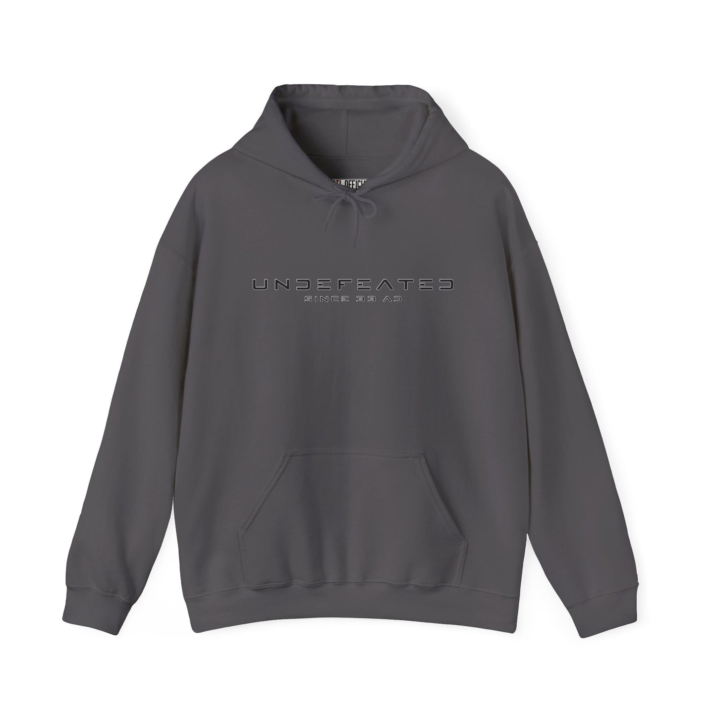 Undefeated Since 33 AD Modern Script Christian Hoodie