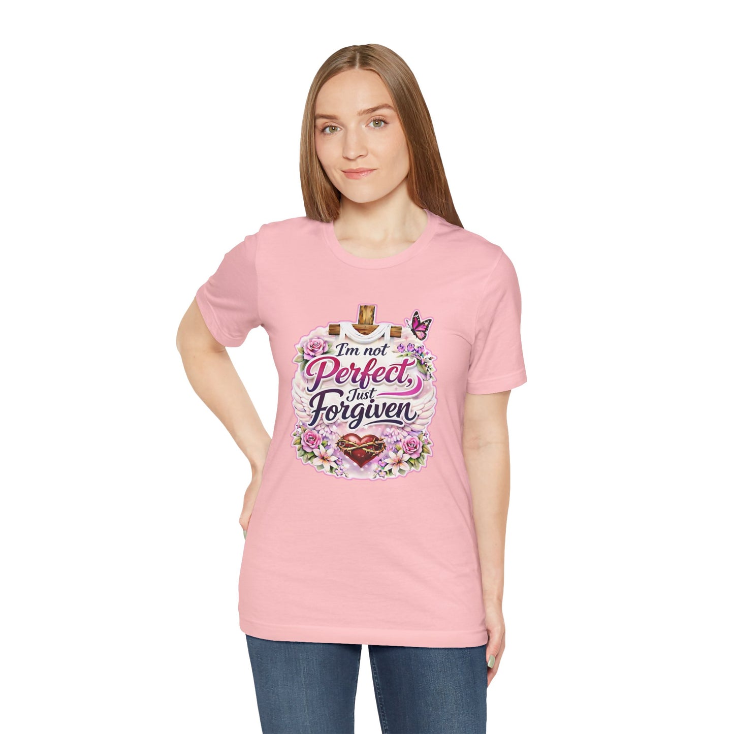 I'm Not Perfect, Just Forgiven Nature Edition  Unisex Short Sleeve Tee