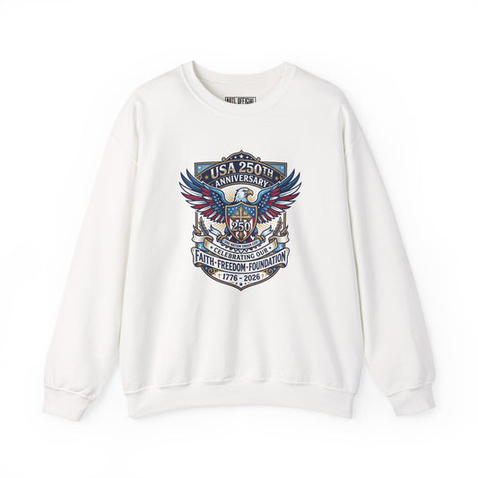 250 Years One nation Under God  Unisex Heavy Blend™ Crewneck Sweatshirt