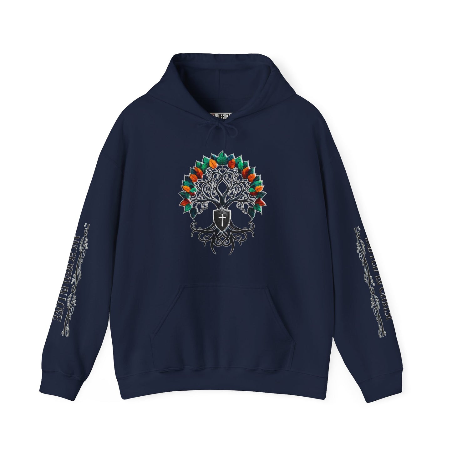 Planted In Grace With Powerful Sleeve Message Unisex Heavy Blend™ Hooded Sweatshirt