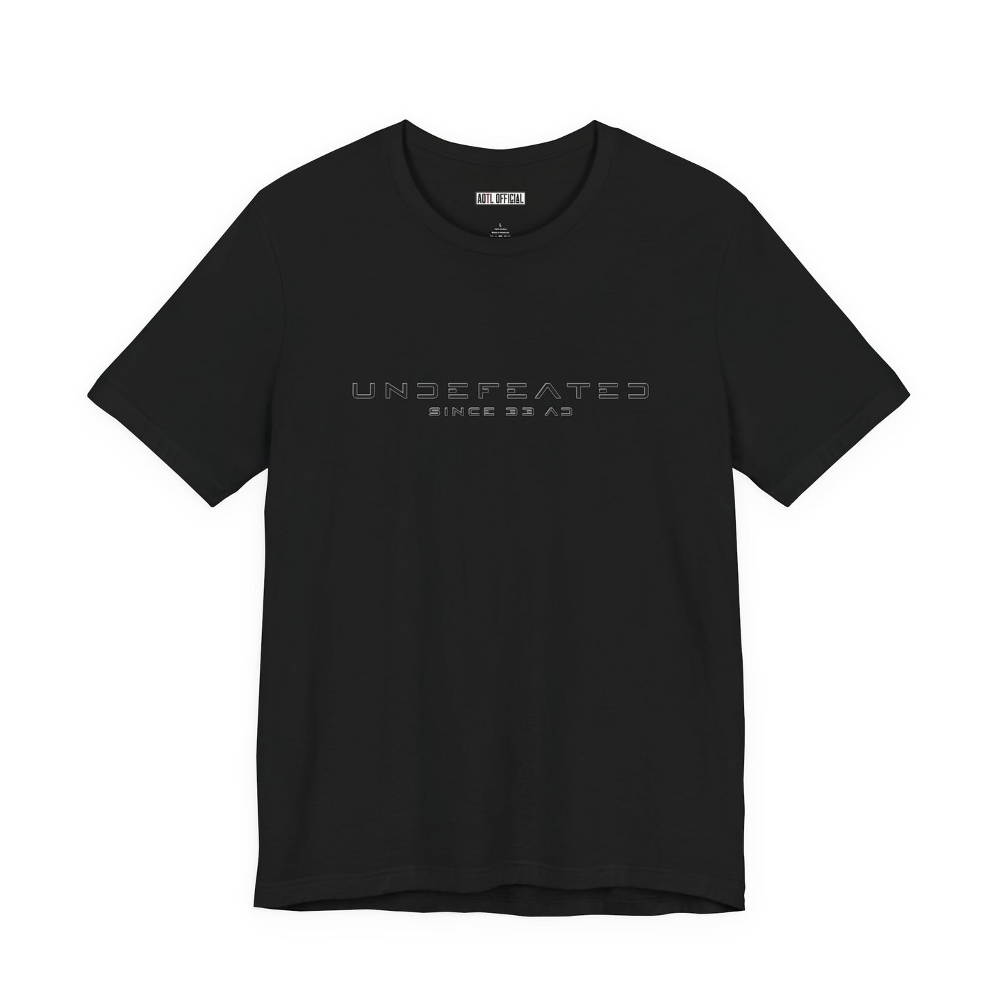 Undefeated Since 33 AD Modern Script Christian T-Shirt