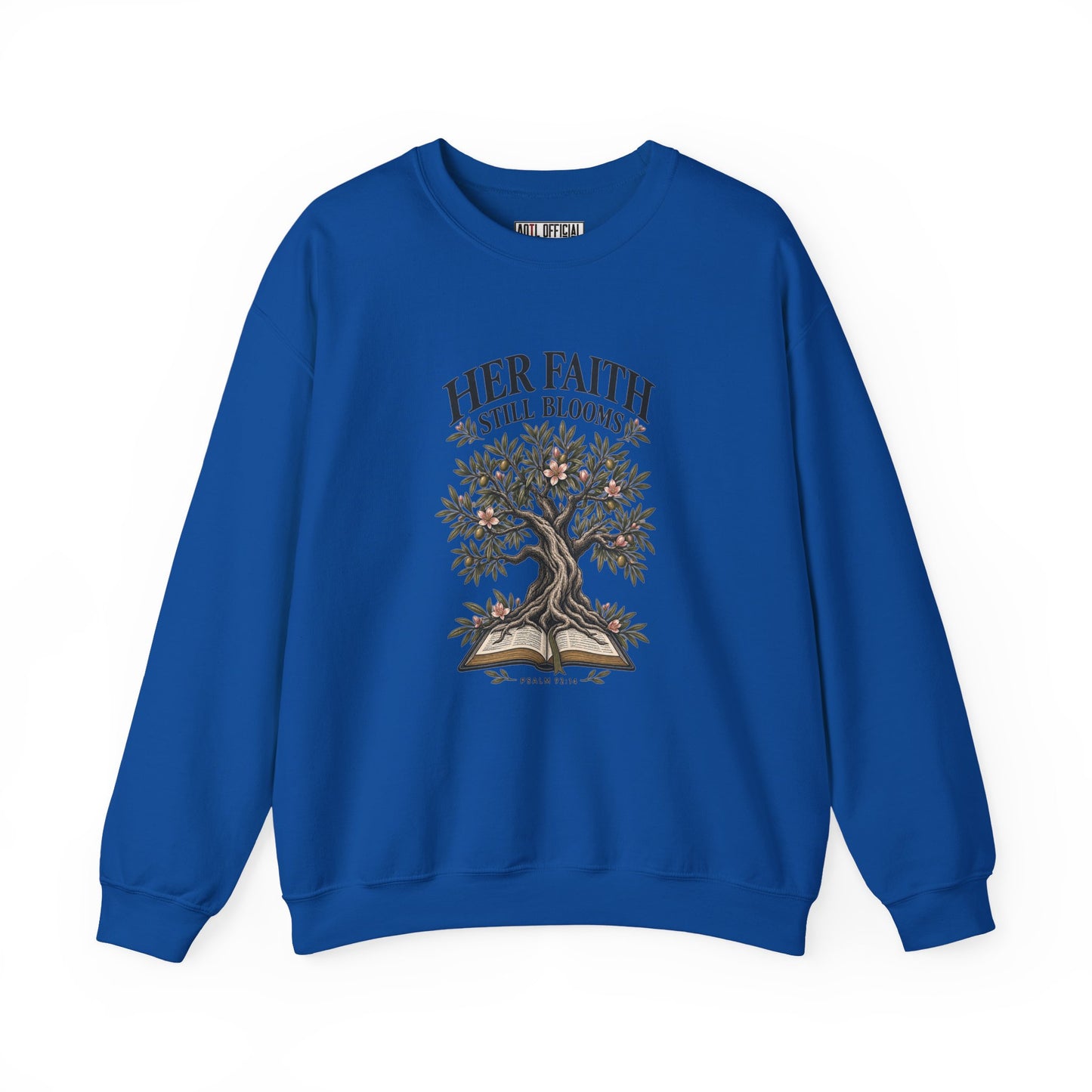 Her Faith Still Blooms Christian Sweatshirt