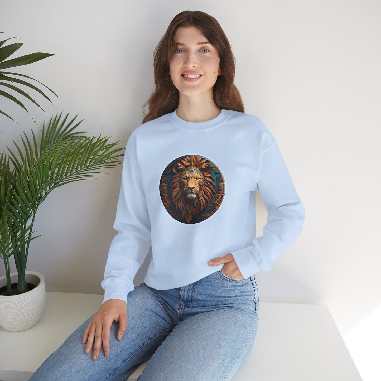 Lionhearted Savior Lion of Judah  Unisex Heavy Blend™ Crewneck Sweatshirt