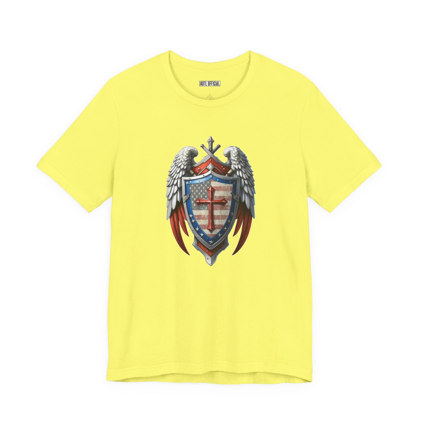 Winged Guardian Christian Patriotic Unisex Short Sleeve Tee