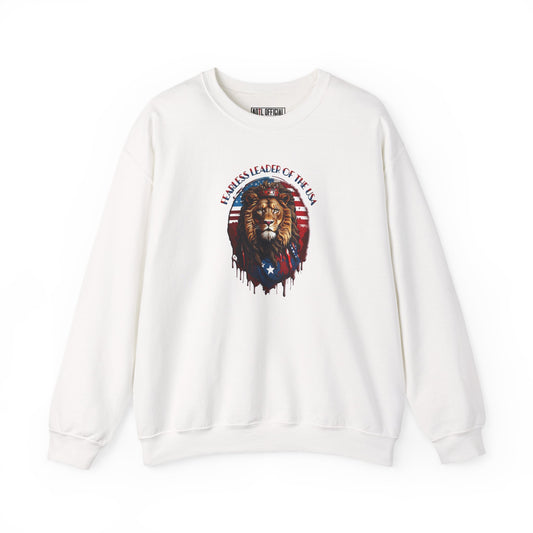 Fearless Leader of Faith  Lion of Judah  Unisex Heavy Blend™ Crewneck Sweatshirt