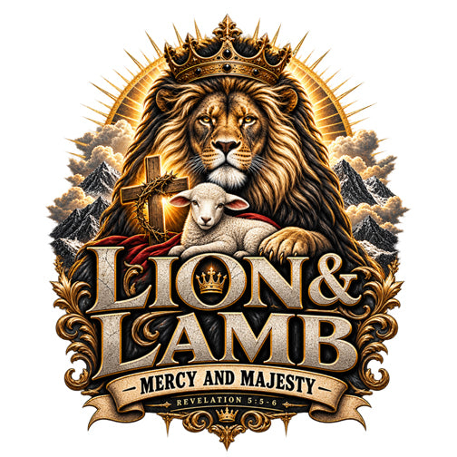 Lion & Lamb – Mercy and Majesty Christian T-shirt