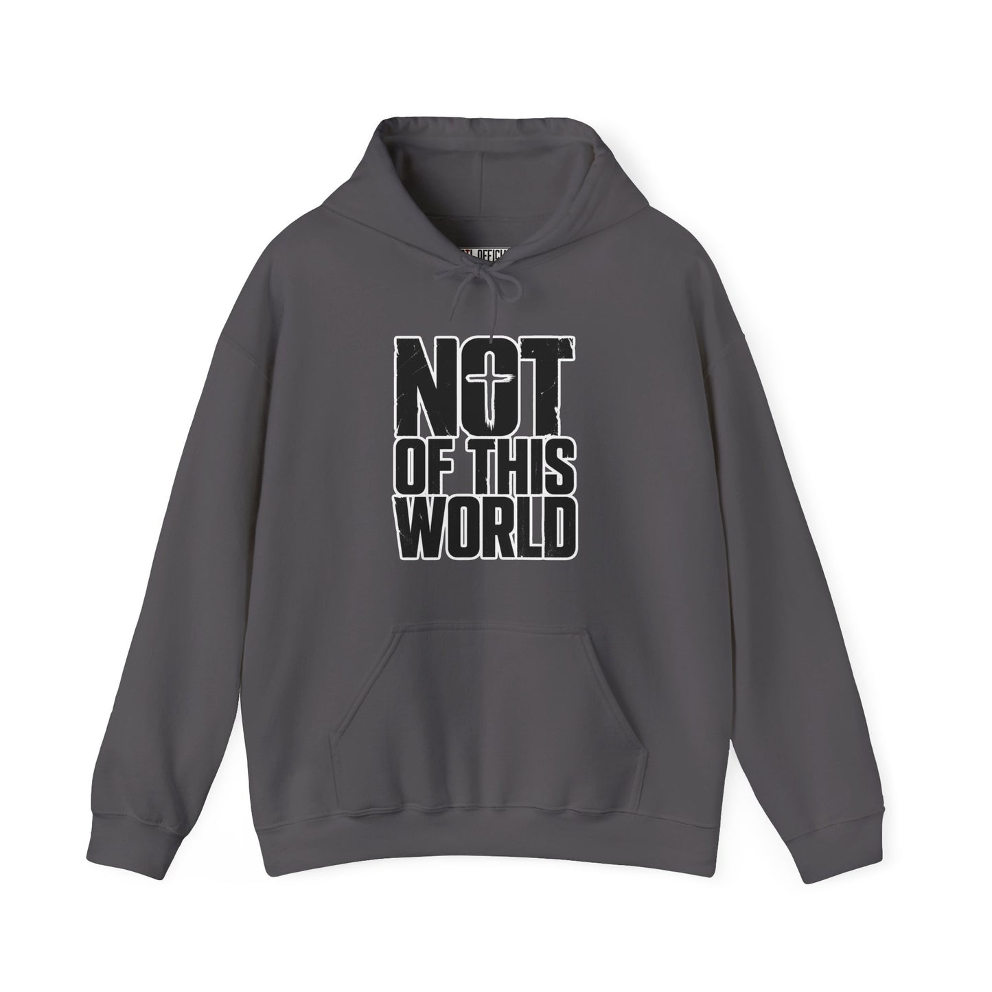 Not Of This World Black Text Christian Hoodie