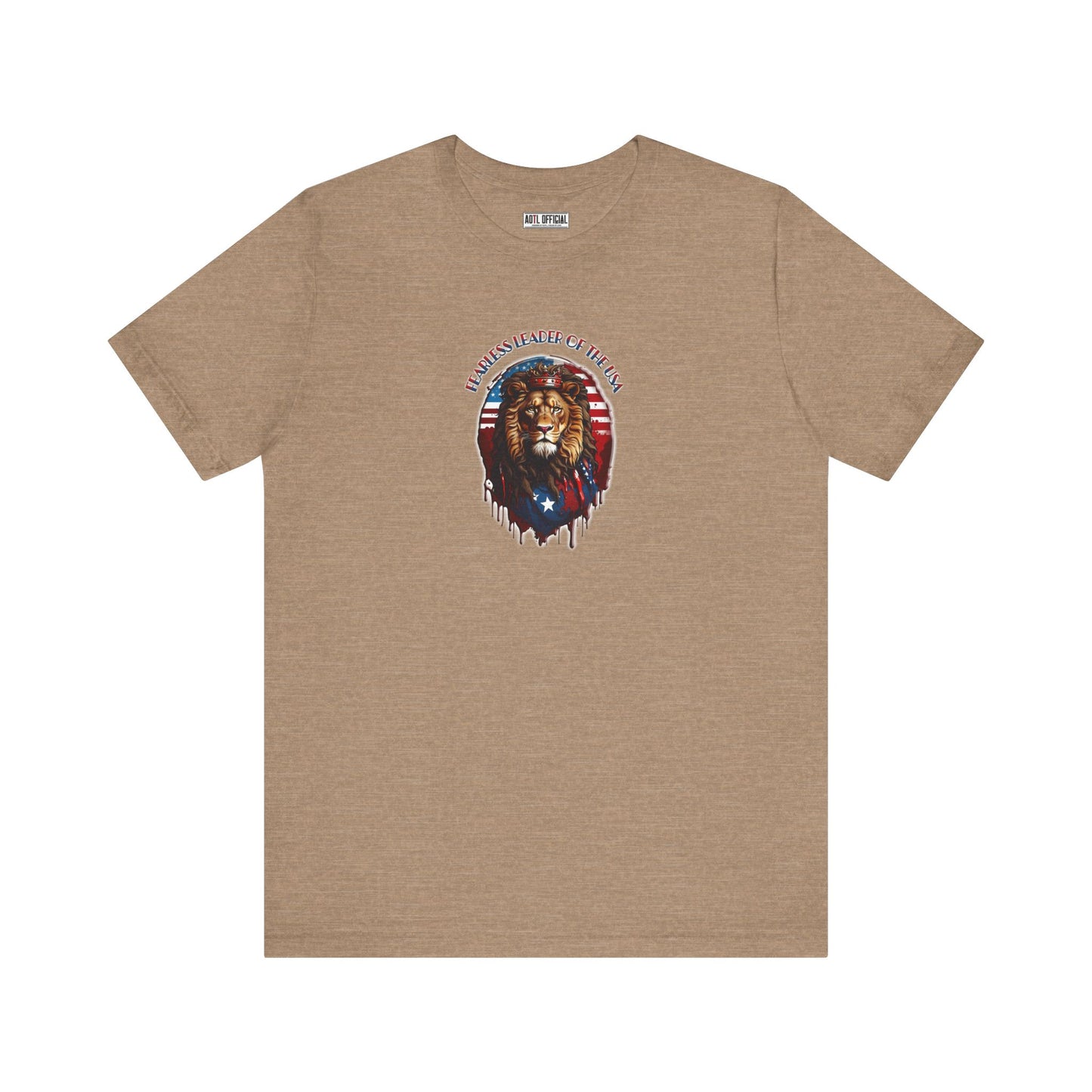 Lion of Judah: Fearless Leader of Faith Patriotic Christian Unisex Short Sleeve Tee