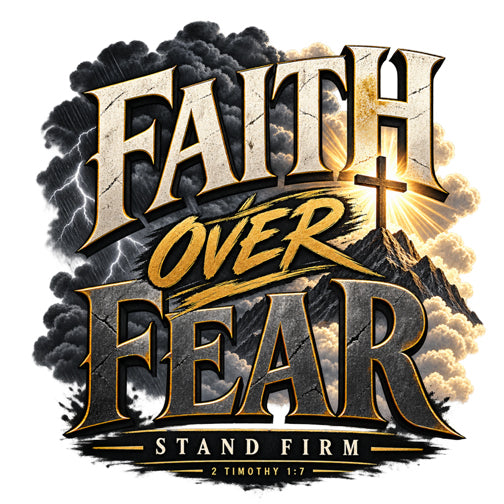 Faith Over Fear – Stand Firm Christian T-shirt