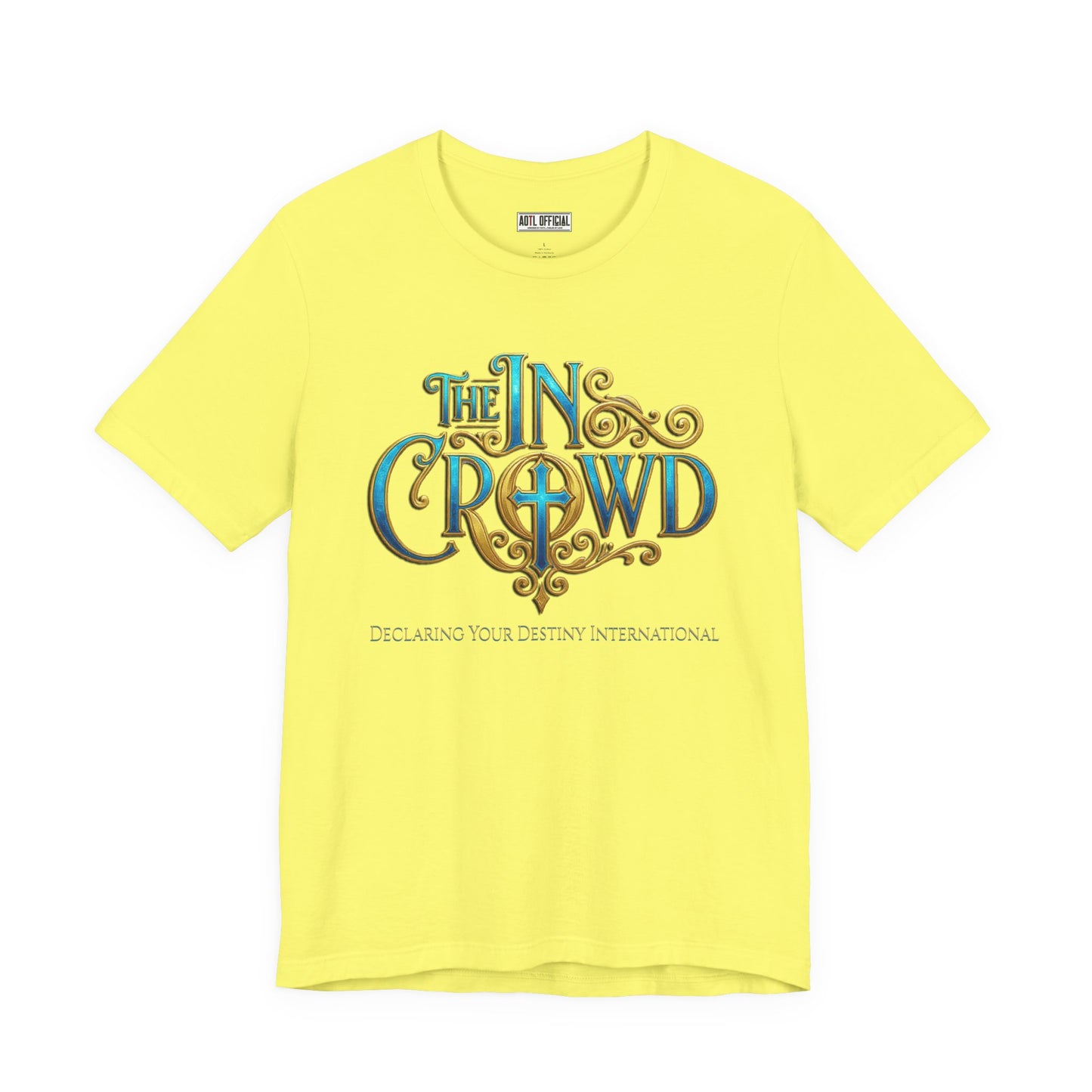 Ornate The In Crowd Blue & Gold  t-shirt