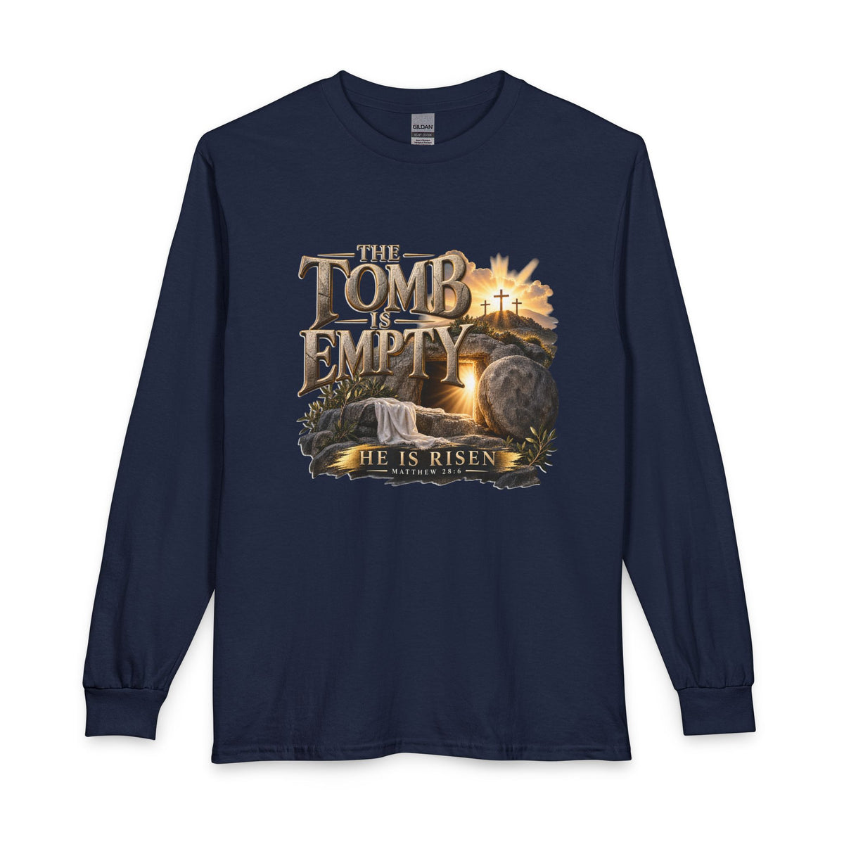 The Tomb Is Empty — Matthew 28:6 Christian Long Sleeve Shirt