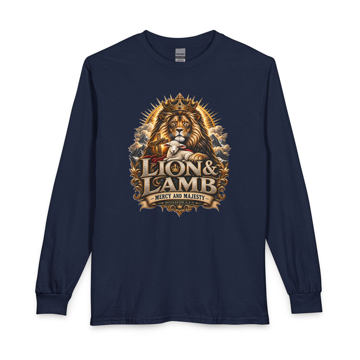 Lion & Lamb – Mercy and Majesty Christian Long Sleeve Shirt