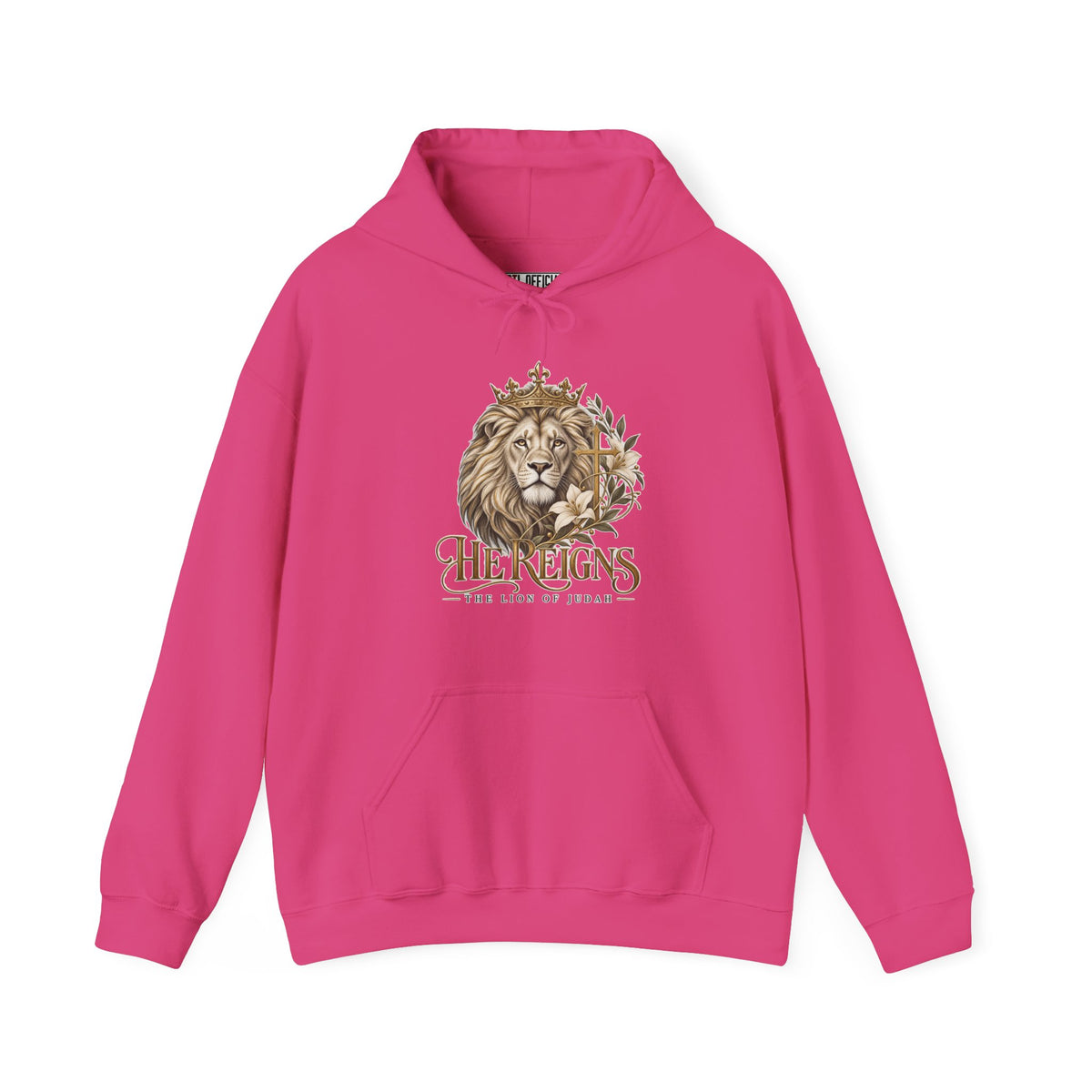 Lion of Judah — He Reigns Christian  Hoodie