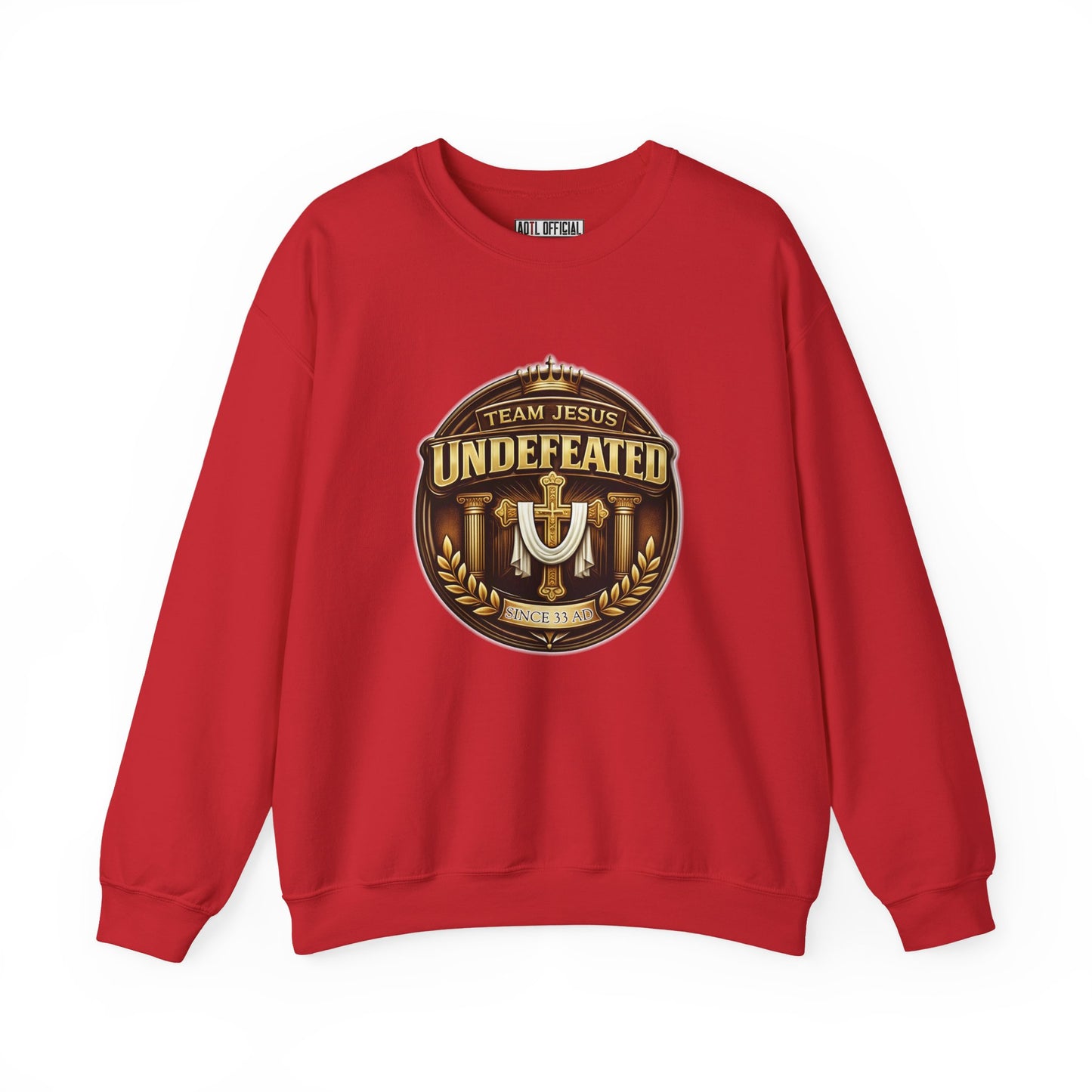 Team Jesus, Undefeated Since 33 AD Heavy Blend™ Crewneck Sweatshirt