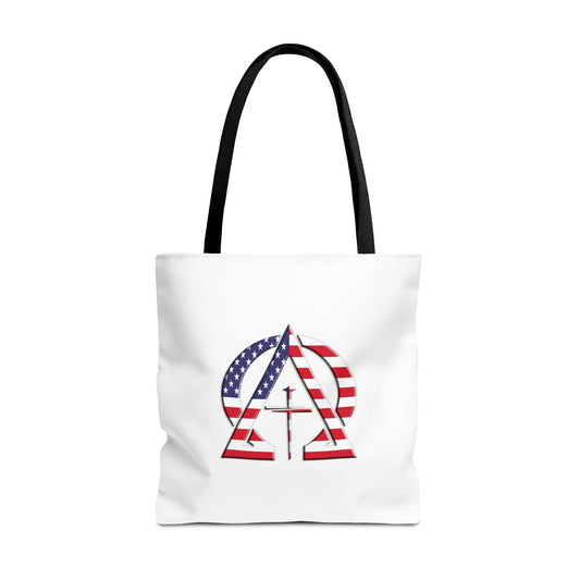 USA Jesus Christ Is King/ Alpha & Omega Christian Tote bag