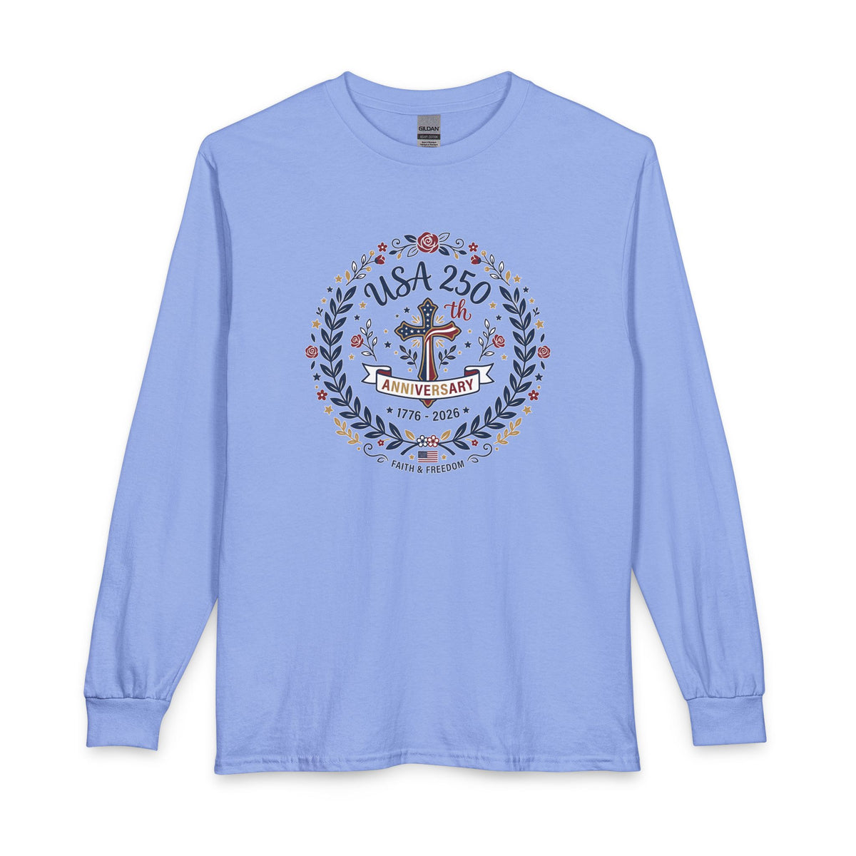 Ladies USA 250th Anniversary Christian Long Sleeve Shirt