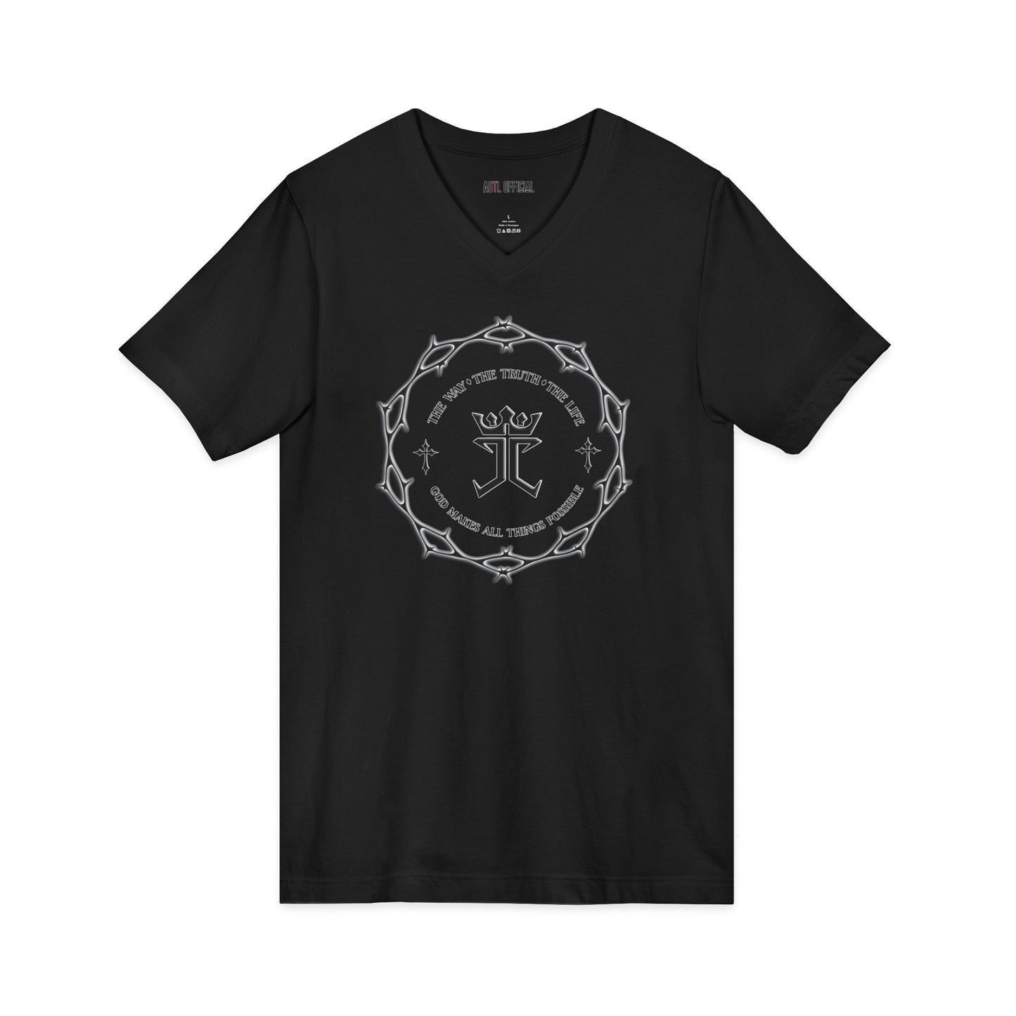 Jesus Christ's Crown of Thorns  V-Neck Tee