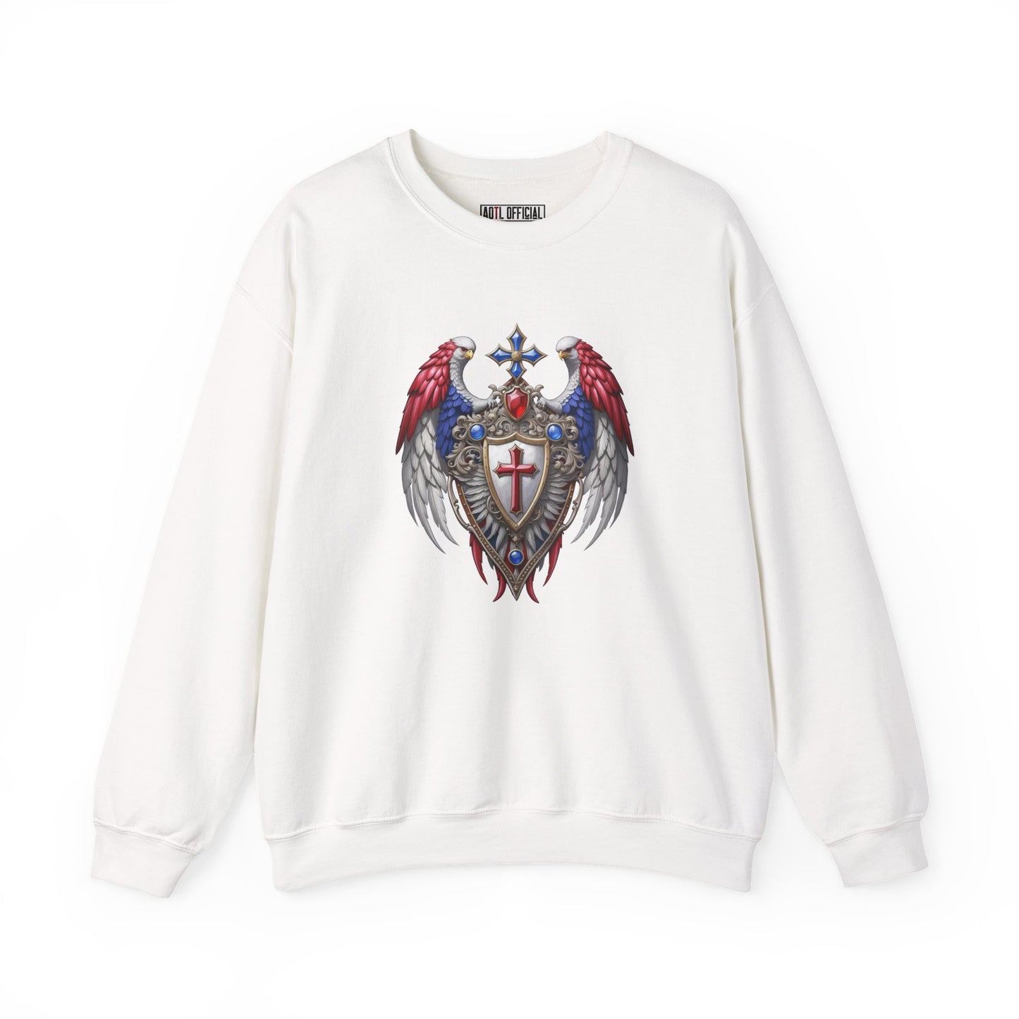 Winged Guardians of Faith Unisex Heavy Blend™ Crewneck Sweatshirt