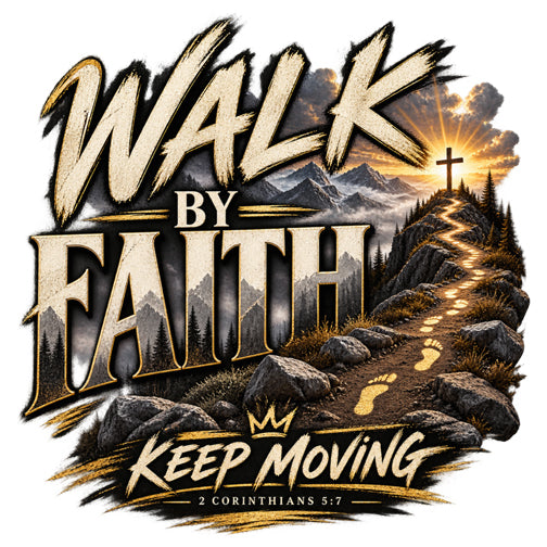 Walk by Faith – Keep Moving Christian T-shirt
