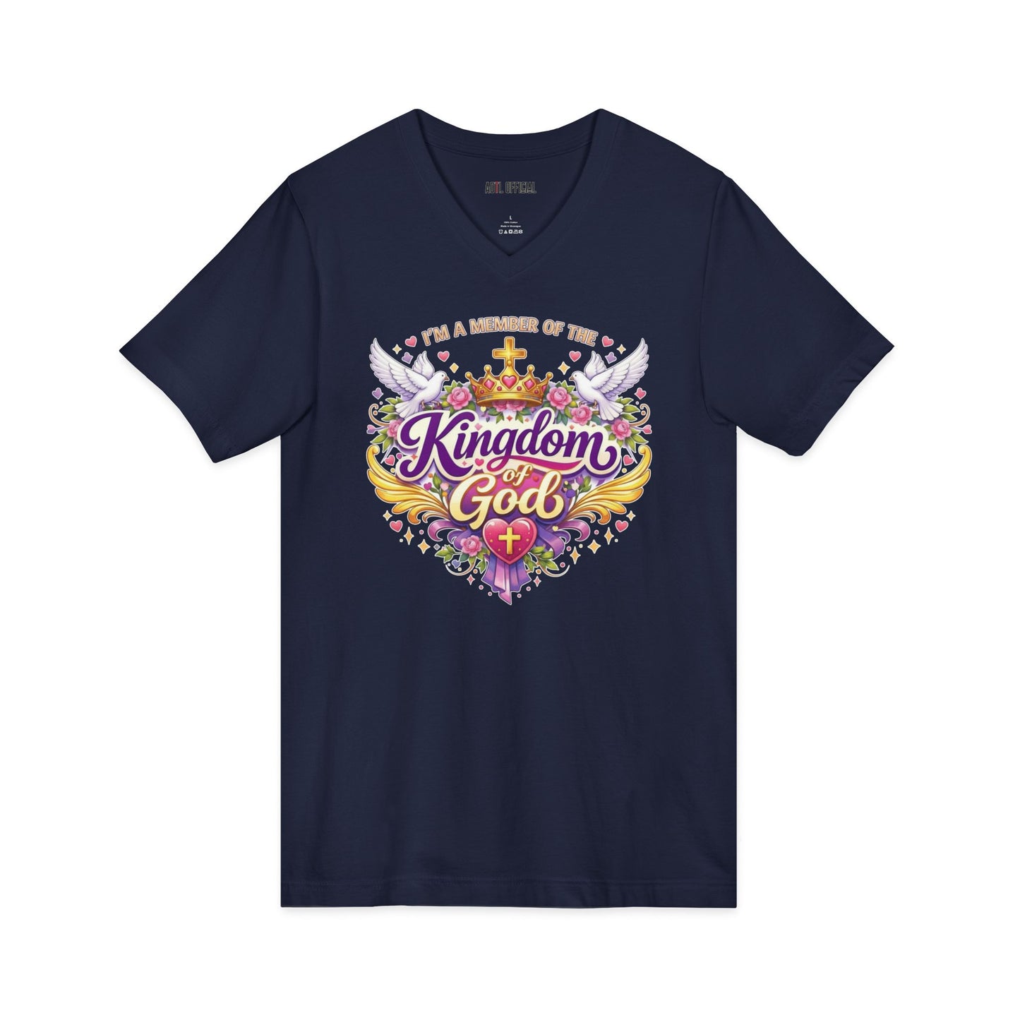 I Am a Member of the Kingdom of God Nature Edition V-Neck Tee