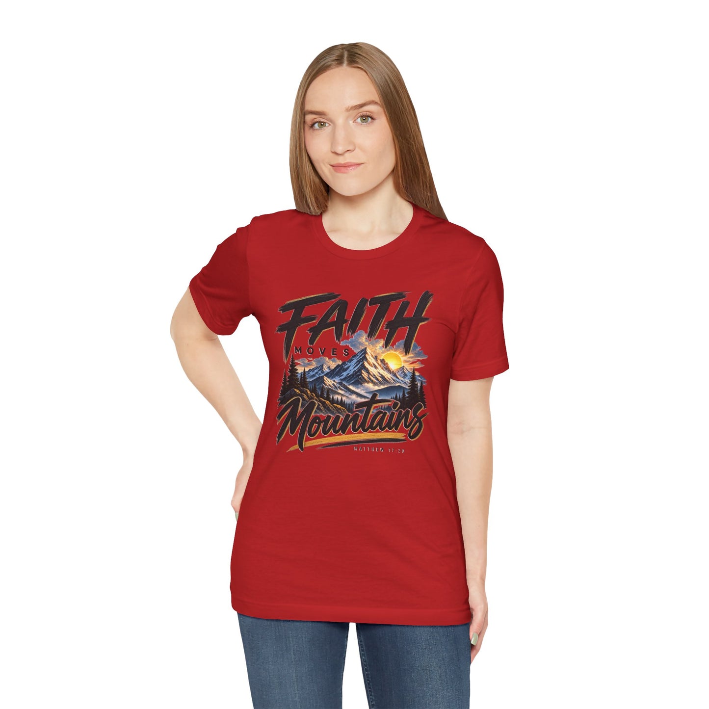 Faith Moves Mountains Christian T-shirt