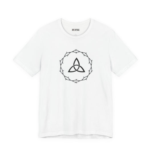 Circle of Thorns & Trinity Knot (Triquetra) Unisex  Short Sleeve Tee