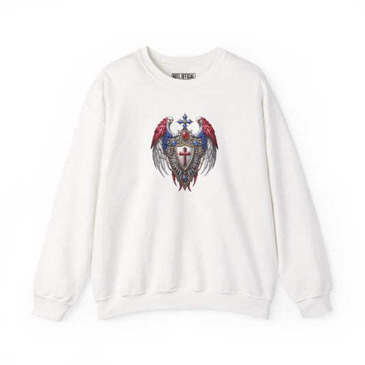 Winged Guardians of Faith Unisex Heavy Blend™ Crewneck Sweatshirt