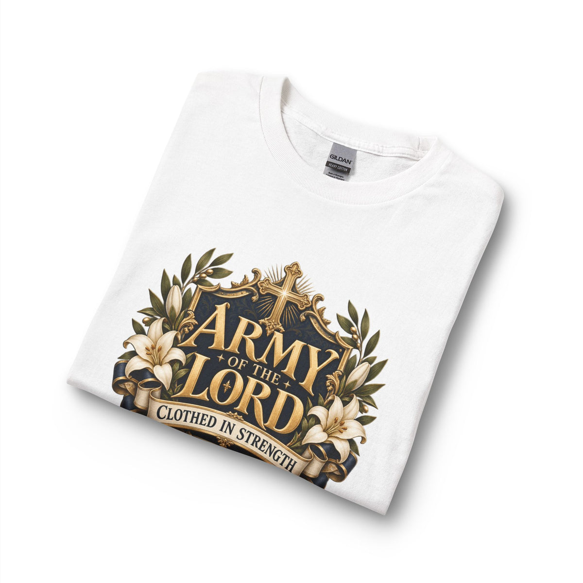 Army of the Lord — Clothed in Strength Christian Long Sleeve Shirt