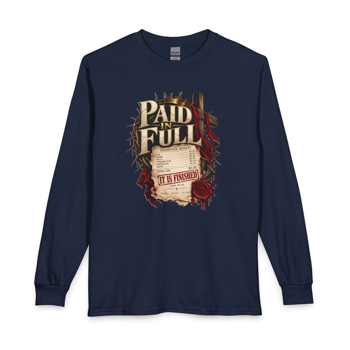 Paid in Full — John 19:30 Christian Long Sleeve Shirt