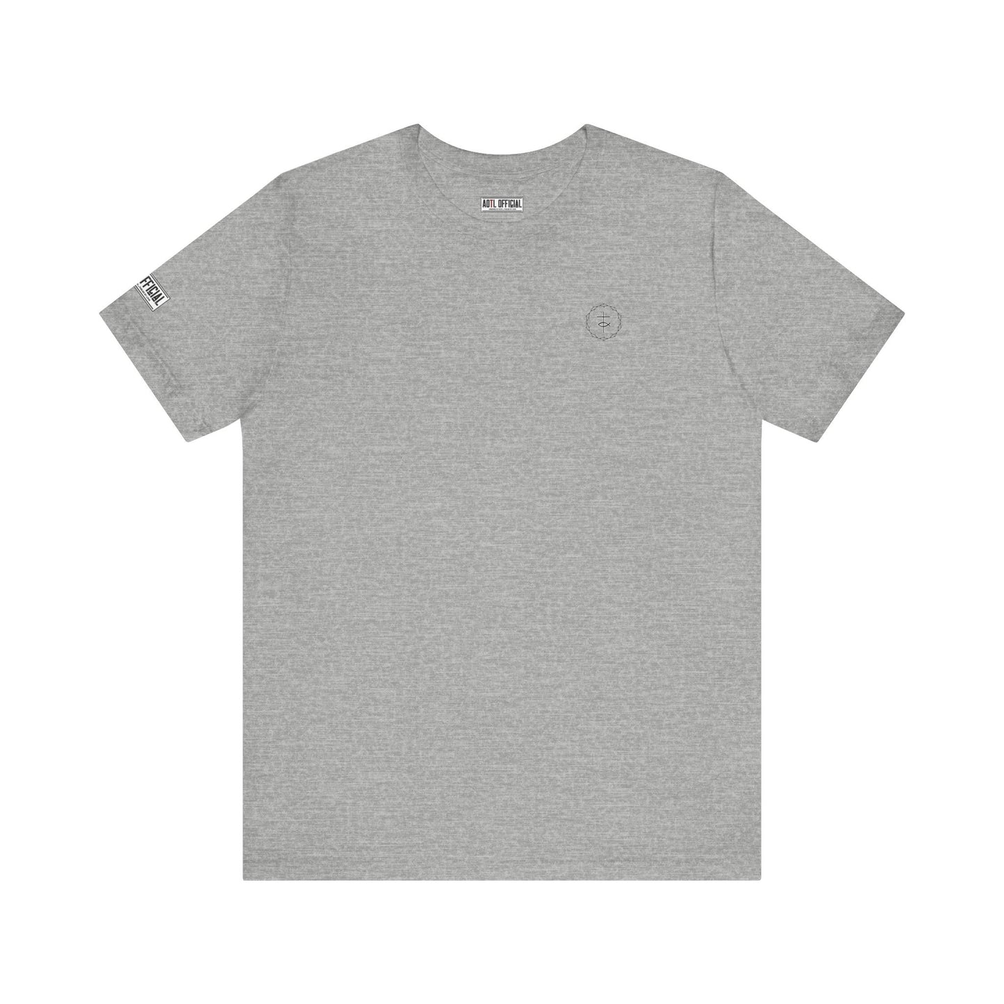 Christian Cross & Fish  Micro Emblem Unisex Christian T-shirt
