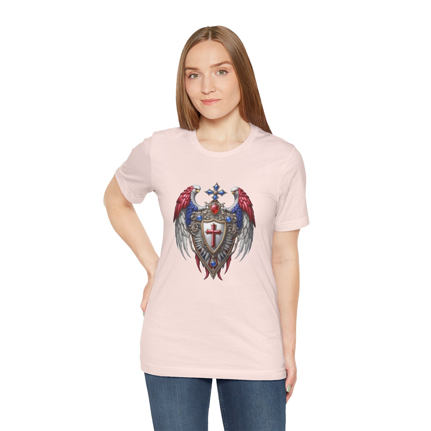 Winged Guardians of Faith Unisex Short Sleeve Tee