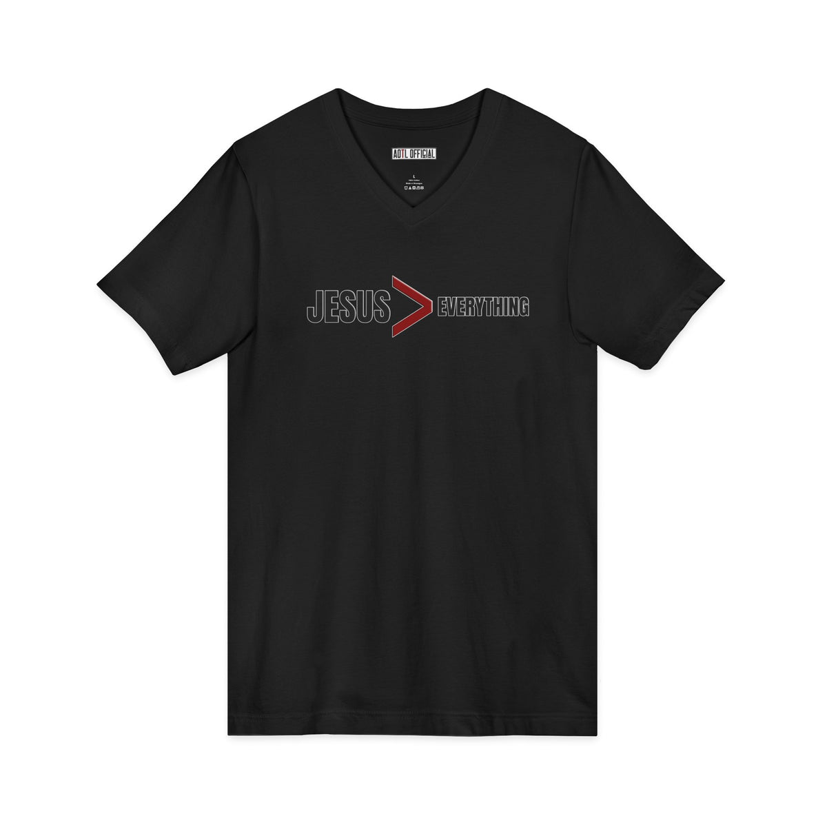 Jesus > Everything Christian V-Neck Tee